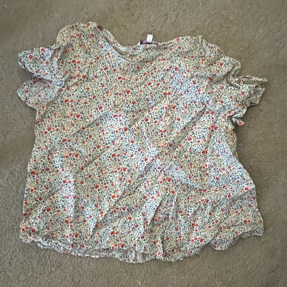 Liberty for uniqlo linen blend floral shirt